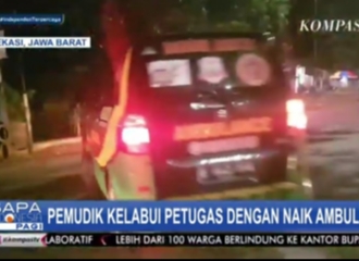 5 Warga Nekat Mudik Naik Mobil Ambulans Demi Kelabui Petugas, Terjerat Razia di Bekasi