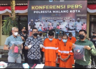 Jual Motor Curian di Media Sosial, Komplotan Curanmor di Malang Diringkus