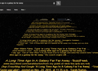 Trik Merubah Pencarian Google  Diiringi Lagu Star Wars!