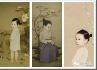 Seniman Tiongkok Lukis Pertumbuhan Kedua Putrinya di Atas Kanvas