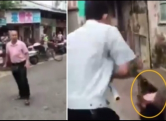 Viral: Video Seorang Pedagang Kaki Lima Mengamuk & Menusuk Petugas