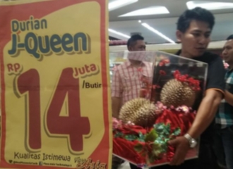Heboh Durian J-Queen Seharga Rp.14 juta per Buah