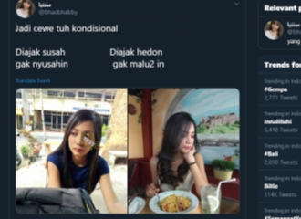 Viral 'Cewek Conditional' yang Dikritik Oleh Reza Arap Suruh Balik Makan Sarimi