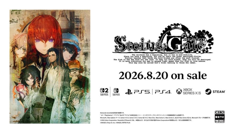 STEINS;GATE RE:BOOT Rilis 20 Agustus 2026, Menuju 6 Platform
