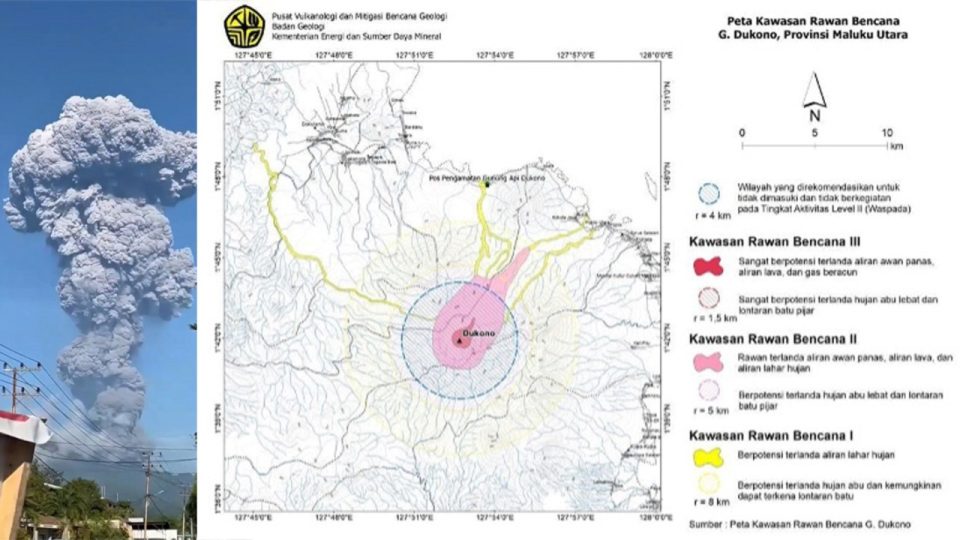 Gunung Dukono Halmahera Utara Erupsi, Saat Ini 14 Pendaki Telah Dievakuasi