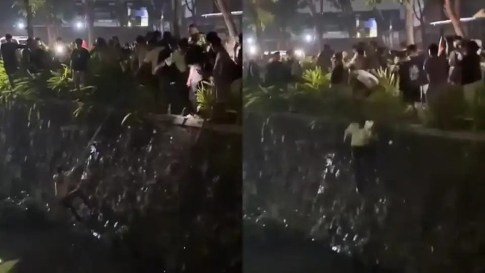 Warga Tangerang Tolong Maling Motor Tercebur Kanal Drainase, Lalu Hajar Bareng Kemudian