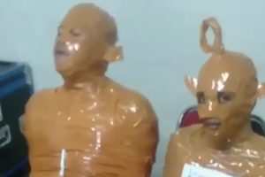 Bukan Maling! Video 2 Pria Dilakban Jadi Teletubbies Adalah Live Challenge TikTok