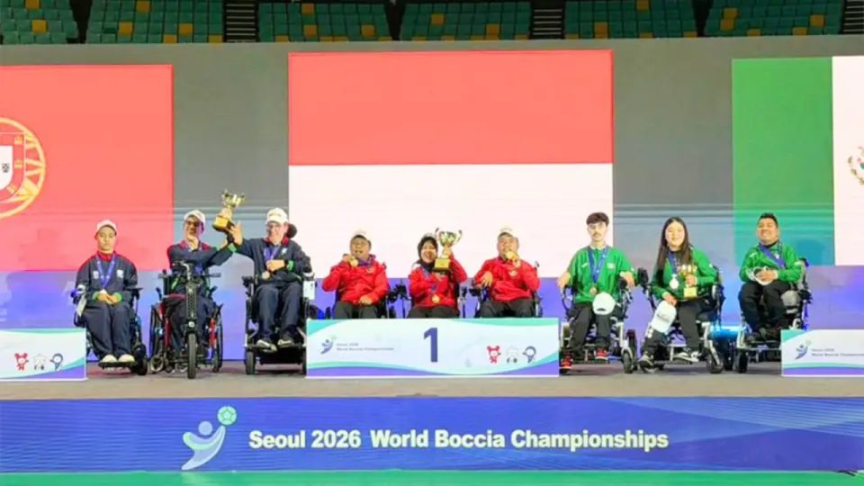 Timnas Boccia Indonesia Juara Umum World Boccia Championship 2026 di Seoul