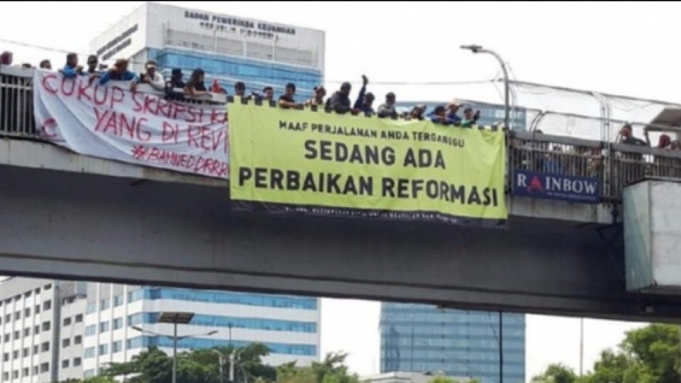 Demo Menggangu Lalu Lintas, Mahasiswa: 'Sedang Ada Perbaikan Reformasi'