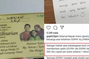 Memberi Nama Gopay Kepada Bayinya, Ayah dan Keluarga Dapat Kejutan Dari GO-PAY Indonesia