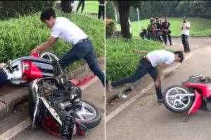 Pemuda yang Rusak Motor Sendiri Karena Ditilang Terancam Hukuman Penjara