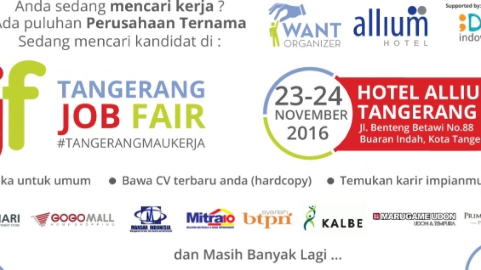 JOB FAIR TANGERANG WANT ORGANIZER
