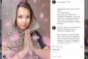 Viral Maria Ozawa Ucapkan 'Marhaban Ya Ramadhan' dan Selamat Berpuasa Kepada Masyarakat Indonesia