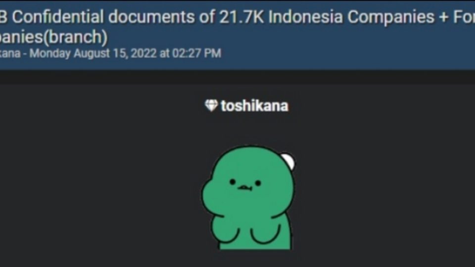 Dugaan Kebocoran Data Penting Lebih dari 21 Ribu Perusahaan di Indonesia yang Dijual Hacker di Darkweb