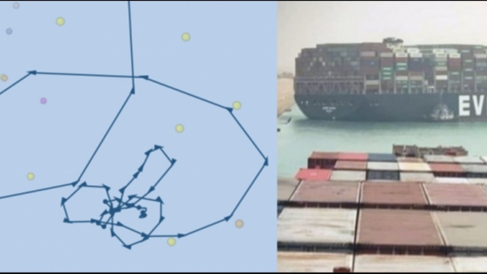 Kapal Kontainer Blokir Terusan Suez, Jadi Bulan-bulanan Netizen Karena Jalur yang Ditempuh Mirip Seperti Penis