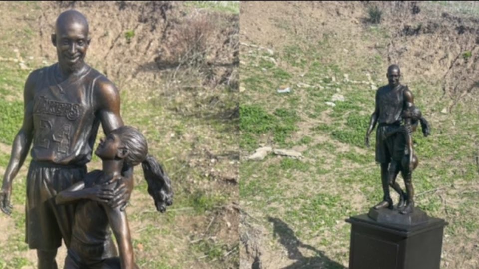 Patung Mendiang Kobe Bryant dan Putrinya, Gianni, Didirikan di Lokasi Kecelakaan Helikopter yang Menewaskan Keduanya