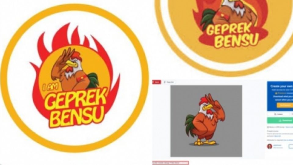Ayam di Logo Geprek Bensu & I Am Geprek Bensu Asal Comot dari SItus Gratisan?