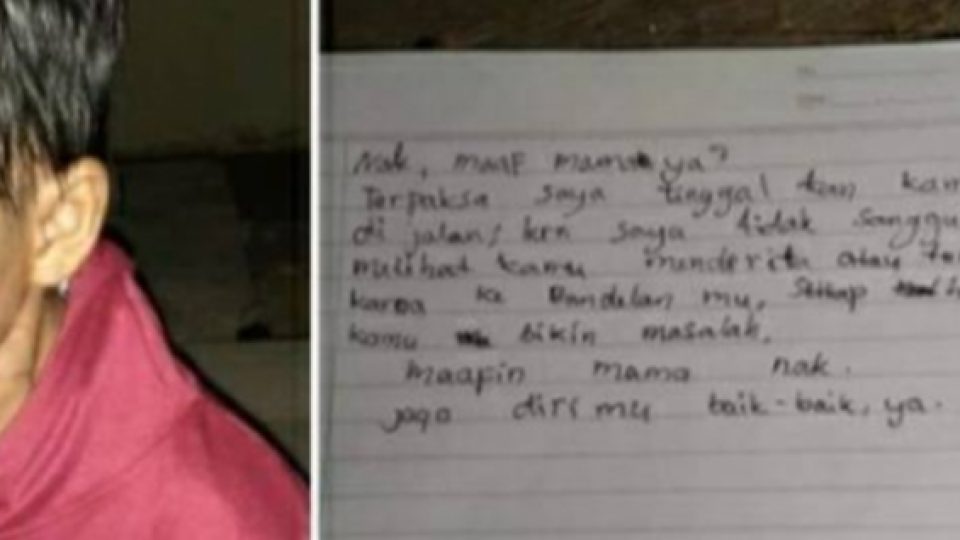 Viral Potret Seorang Anak Dibuang Orangtuanya dan Ditinggali Sepucuk Surat