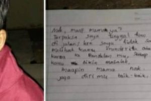 Viral Potret Seorang Anak Dibuang Orangtuanya dan Ditinggali Sepucuk Surat