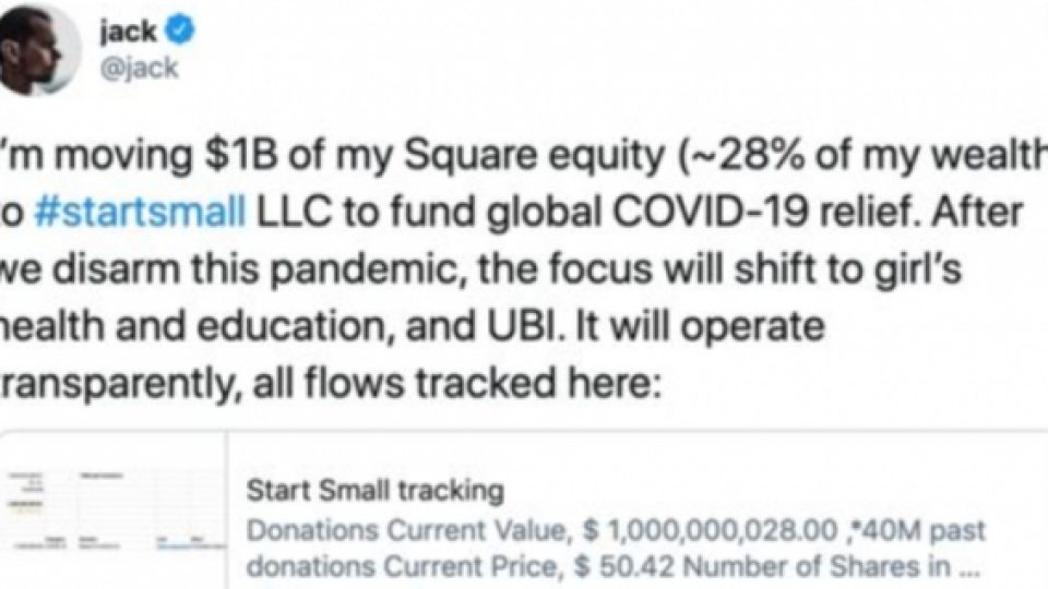 Boss Twitter Janji Sumbangkan 1 Miliar USD Dari Koceknya Untuk Tanggulangi Pandemi Corona