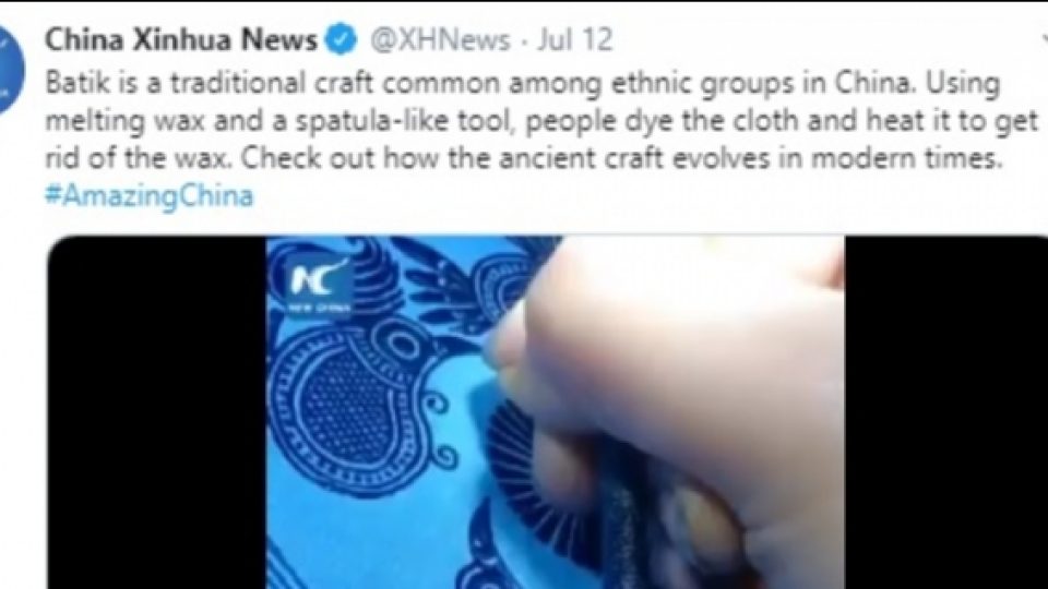 Kantor Berita China Klaim Batik Sebagai Kerajinan Tradisional yang 'Umum' China