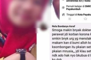 Doakan Agar Tenaga Medis Kena Virus Corona di Medsos, Pria Ini Ditangkap Polisi