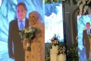 Viral Pengantin Pria Datang ke Pesta Pernikahan Secara Virtual