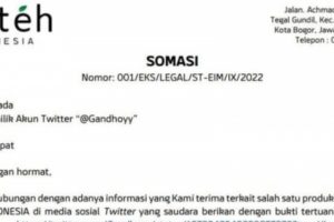 Tak Terima Produknya Dikritik, Es Teh Indonesia Somasi Seorang Warganet