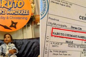 Balita Asal Filipina Ini Jadi Viral Karena Memiliki Nama Naruto Uzumaki Namikaze