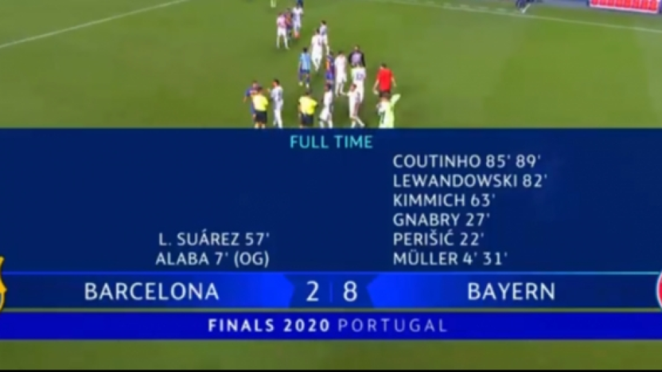 Tragis! Barcelona Dicukur Bayern 2-8 Dalam Laga Hidup Mati Perempat Final Liga Champions Eropa 2020