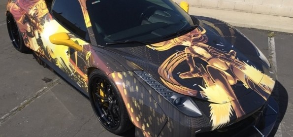 Mobil Ferrari Disulap Menjadi Anime